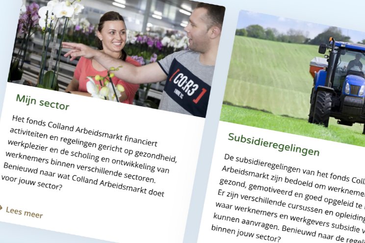 Nieuwe site en huisstijl Colland Arbeidsmarkt Nieuwe site en huisstijl Colland Arbeidsmarkt